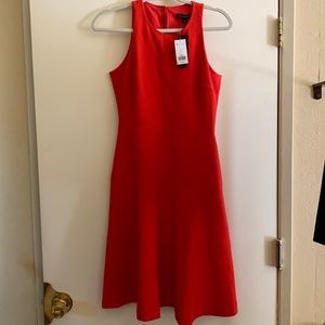 Canary Red Flare Dress